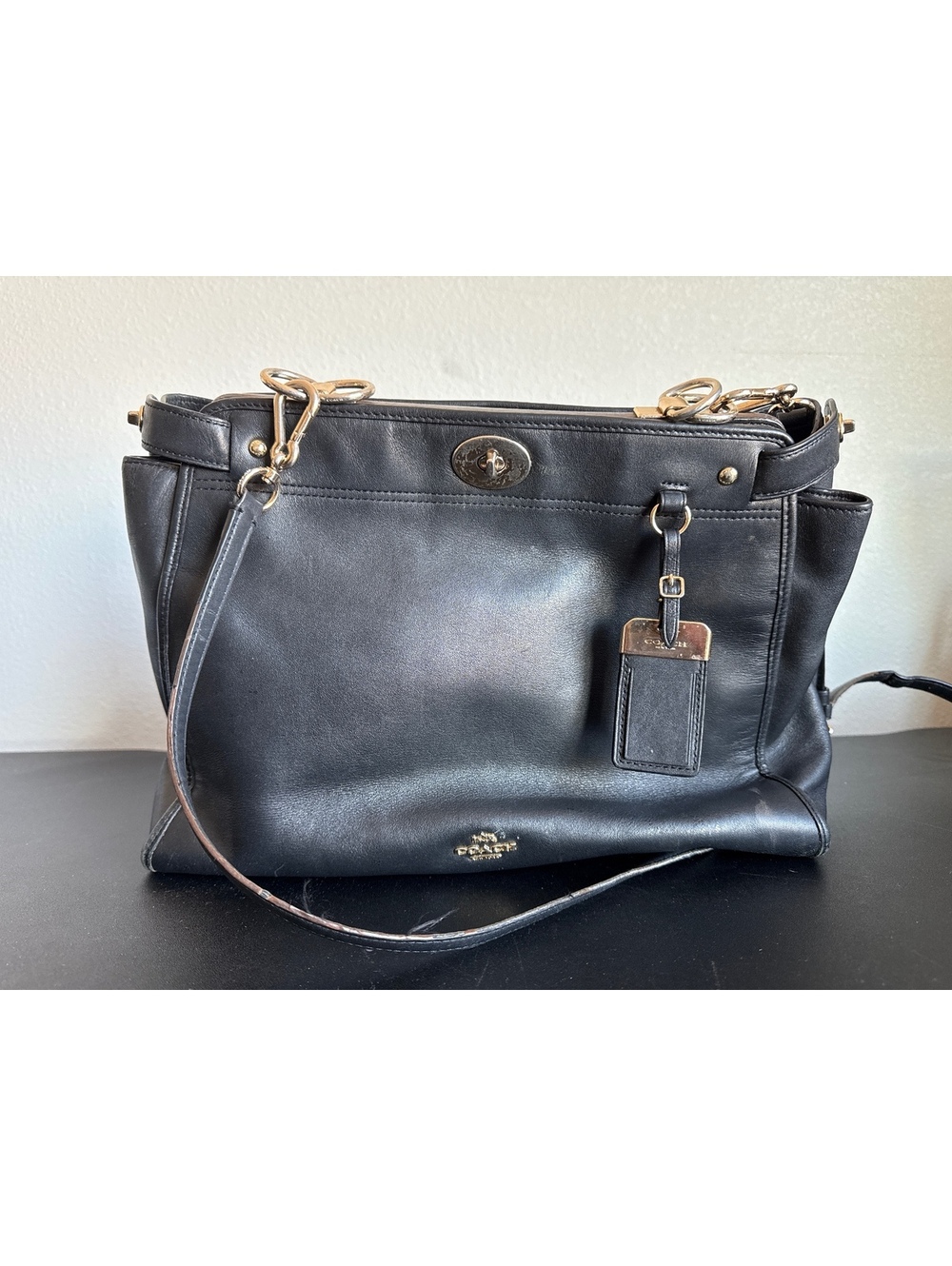 Vintage Coach Grammercy Satchel Tote Handbag Double lock